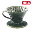 【MILA】日本製 織部燒 咖啡濾杯01-匠織部釉(附日本製棉質漂白濾紙錐形01)