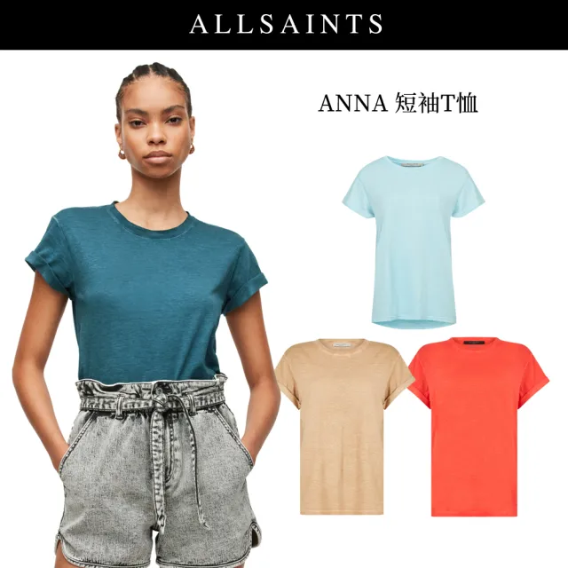 【ALLSAINTS】ANNA 公羊頭骨素面純棉短袖T恤-多色(常規版型)