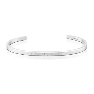 【MantraBand】美國悄悄話手環 YOU GOT THIS 勝利在望 銀色手環 無墨字款(悄悄話手環)