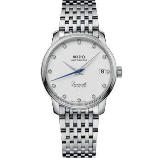 【MIDO 美度】Baroncelli Heritage 纖薄機械女錶 送禮自用(M0272071101600)