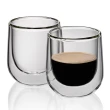 【KELA】雙層玻璃濃縮咖啡杯2入 60ml(雙層隔熱杯 義式咖啡杯 午茶杯)