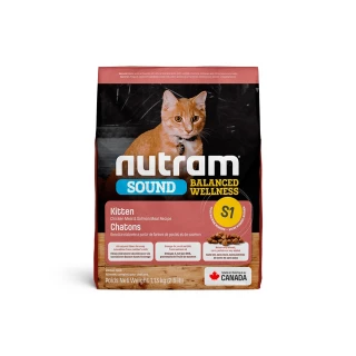 【Nutram 紐頓】S1均衡健康系列-雞肉+鮭魚幼貓 5.4kg/12lb(貓糧、貓飼料、貓乾糧)