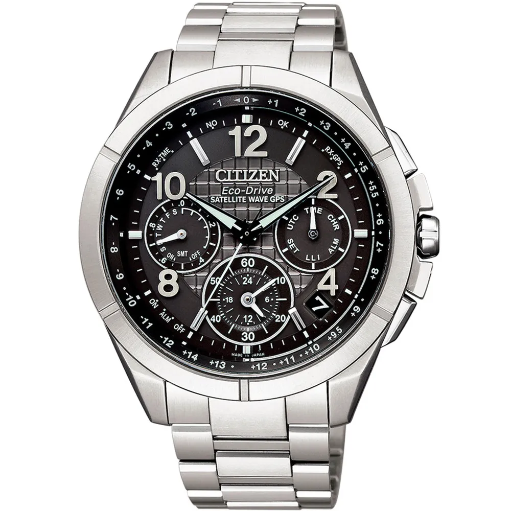 【CITIZEN 星辰】GPS衛星對時 Eco-Drive  光動能鈦金屬男錶 畢業禮物(CC9070-56H)