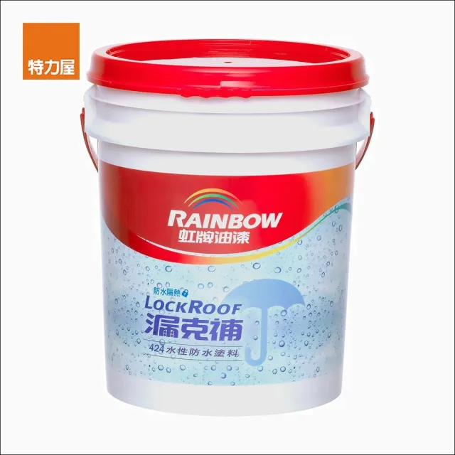 【特力屋】虹牌 漏克補水性防水材 10L 白色