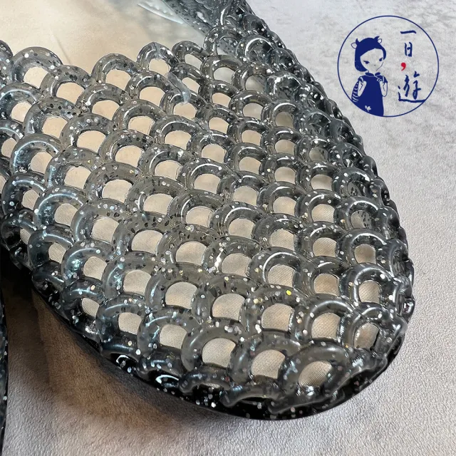 【NicoFun 愛定做】一日遊 坡跟 包頭 涼雨鞋(旅行 輕便 防水 雨天 涼鞋 夏天 金蔥鞋 網鞋)