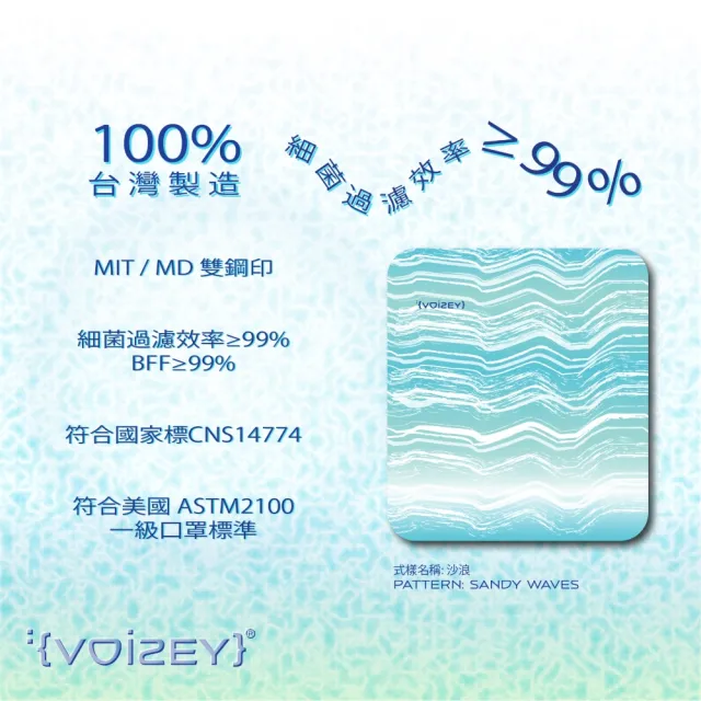 【大茶飯Voisey 口罩】Voisey 口罩(設計款 醫療口罩 10片裝)