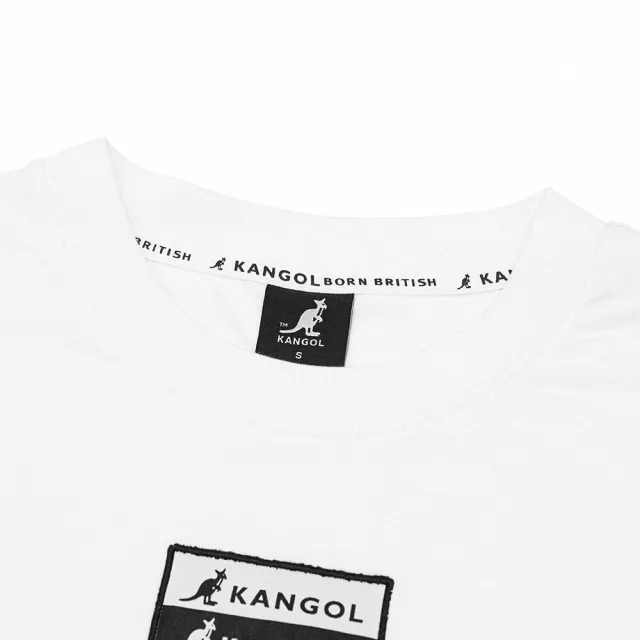 【KANGOL】短袖 短T 中性 白 黑白LOGO 圓領 袋鼠 棉 男(6225100800)