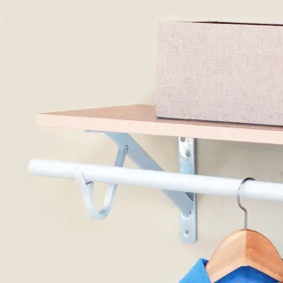 【特力屋】重型曬衣架板托12.4*7.9 白色一入 適用層板 深30cm