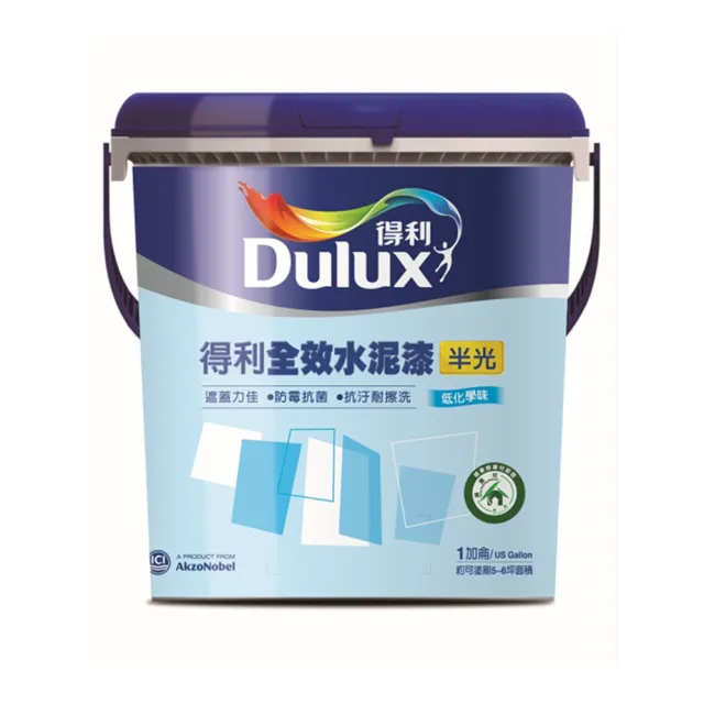 【得利】全效水泥漆半光 白色 1G