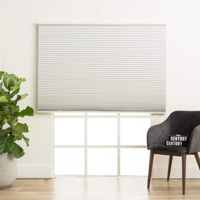 【特力屋】Sunline 無拉繩全遮光蜂巢簾 90x165cm 白色款