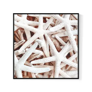 【菠蘿選畫所】層疊海星-25x25cm(海邊攝影畫作/夏天風格民宿裝飾/海星藝術房間佈置)
