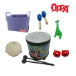 【OPPA】森林小樂隊 奧福樂器組合包 小鼓、鈴鼓、沙鈴、響板(幼兒教育 小樂器)