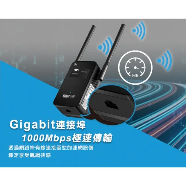 【TOTOLINK】EX1800L AX1800雙頻WiFi6 Easy MESH 無線訊號延伸器(讓網路完美覆蓋到家的每個角落)