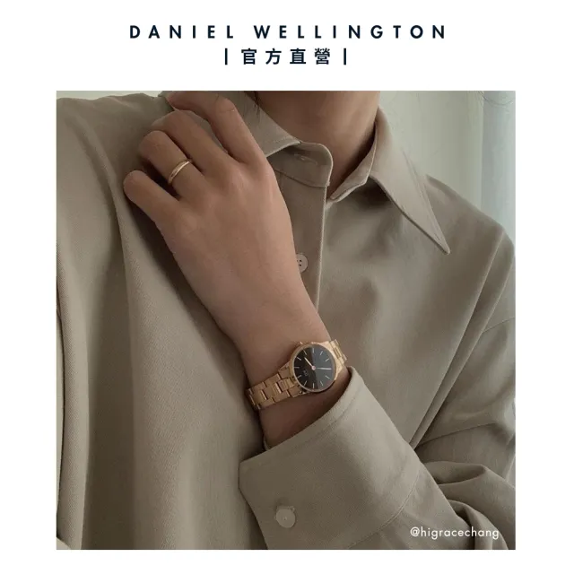 【Daniel Wellington】DW 手錶  Iconic Link 28mm/32mm精鋼錶 香檳金(DW00100568)