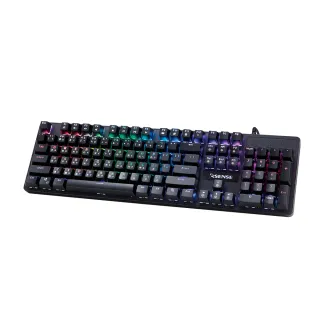 【ESENSE 逸盛】K8160BK RGB電競機械青軸鍵盤(機械鍵盤)