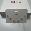 【bibi】ins韓國設計簡約3對入鋯石百搭耳針耳環