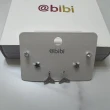 【bibi】韓版精緻設計感簡約風鋯石3對入耳針耳環
