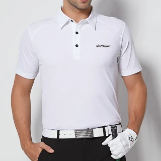 【GoPlayer】男高爾夫短袖上衣-白體肩網(高爾夫球衫 polo衫 運動衫)