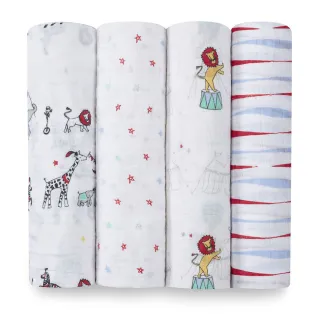 【aden+anais 官方直營】經典多功能包巾4入(復古馬戲團)