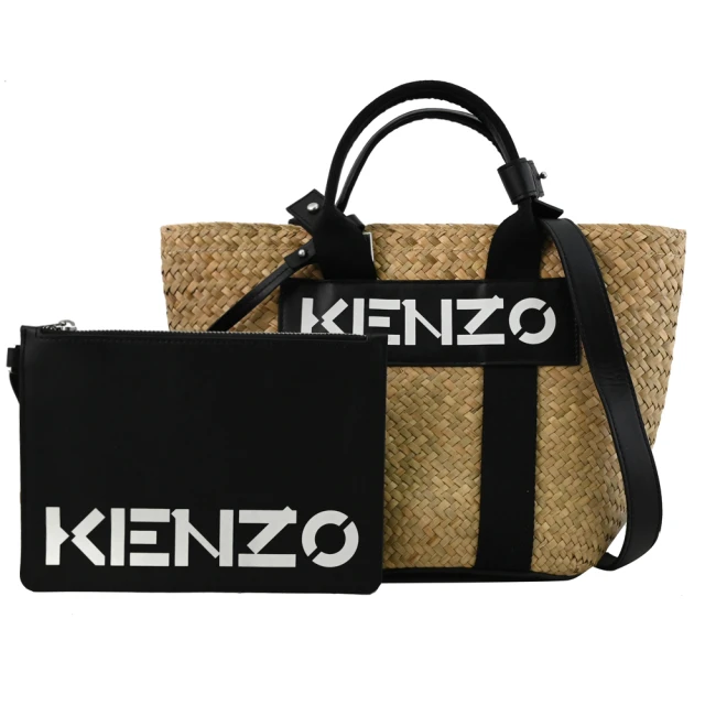 KENZO Boke Flower 花朵刺繡logo毛帽(黑