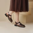 【WYPEX】現貨+預購 厚底真皮編織涼鞋女 羅馬涼鞋包頭涼拖鞋女(2色)