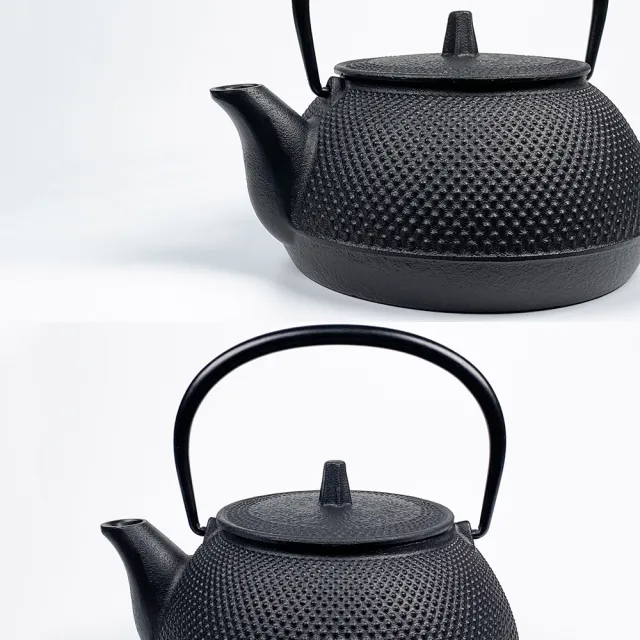 【南部鐵器】福介商店 日本鑄鐵壺 岩鑄 新霰 5型鐵壺兼用急須0.65L 鐵瓶 泡茶壺 煮水壺