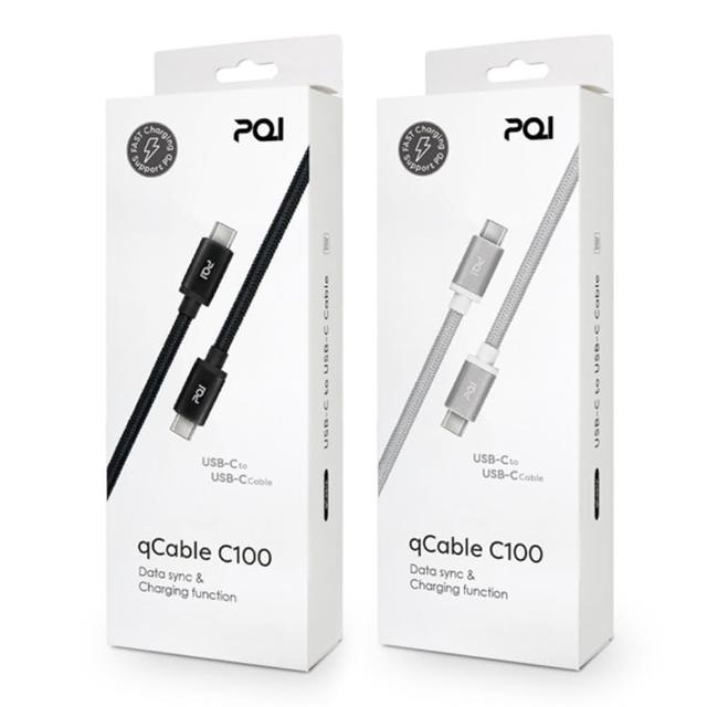 【PQI 勁永】qCable Type-C to Type-C 100cm 編織線(最大功率可達60 W)