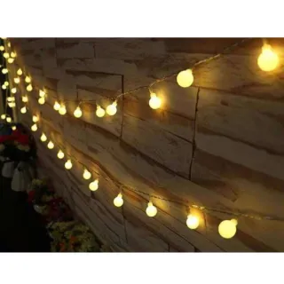 【Chill Outdoor】G50 露營氣氛圓球燈條 6公尺40顆(燈條 露營燈條 LED燈 聖誕燈 防水燈條 氣氛燈 裝飾燈)
