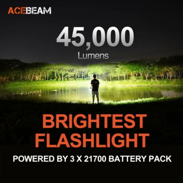【ACEBEAM】錸特光電 X50 2.0 45000流明 871米(高強光搜索手電筒 USB-C充電 探照燈)
