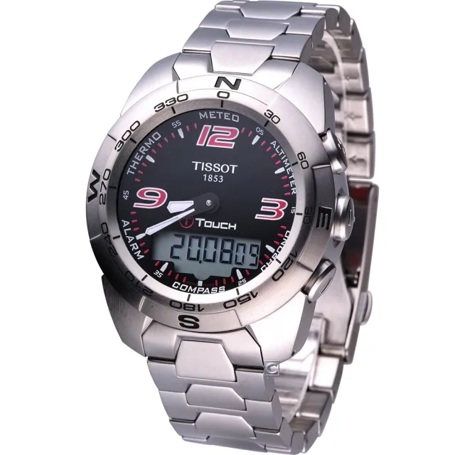 【TISSOT 天梭】T-Touch Expert專業級觸控感應腕錶 情人節 禮物(T0134201105700)