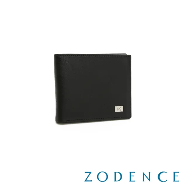 【ZODENCE 佐登司】SLEEK進口牛皮11卡短夾(黑)