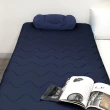 【Simple Living】獨立筒記憶棉雙面兩用可折疊床墊-深藍(雙人-5x6.2尺)