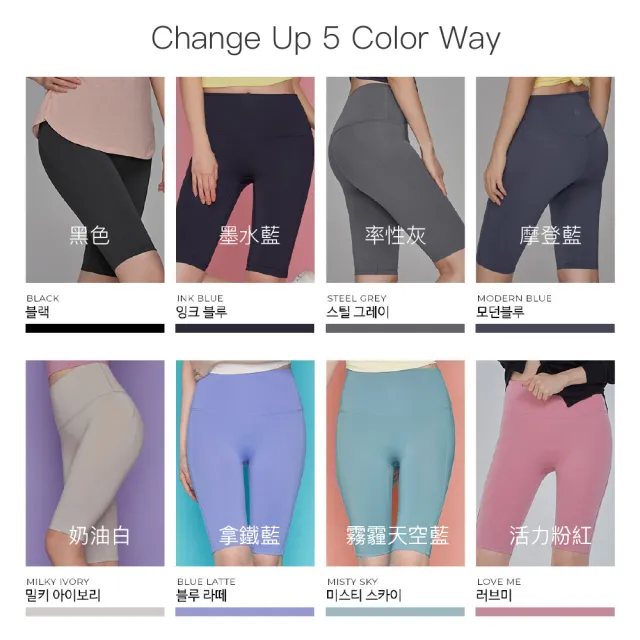 【STL】現貨 yoga Legging Change Up 4/5 韓國瑜伽『無尷尬線』CASTEL 提臀 塑腹 4分/5分 緊身 短褲(多色)