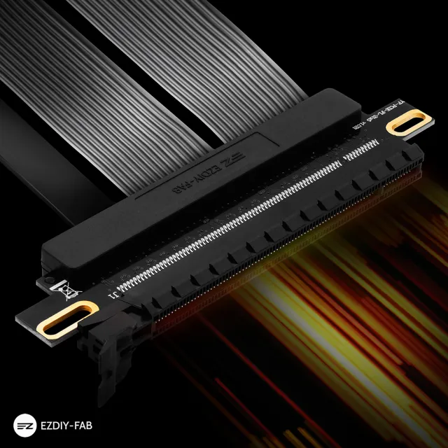 【EZDIY-FAB】新型PCIe4.0 16x VGA 顯示卡 延長排線 20cm 180度(顯卡延長排線)