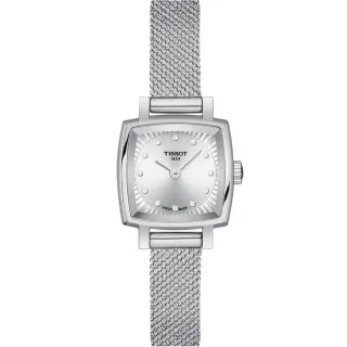 【TISSOT 天梭 官方授權】LOVELY SQUAREU 動人心弦時尚女錶 手錶(T0581091103600)
