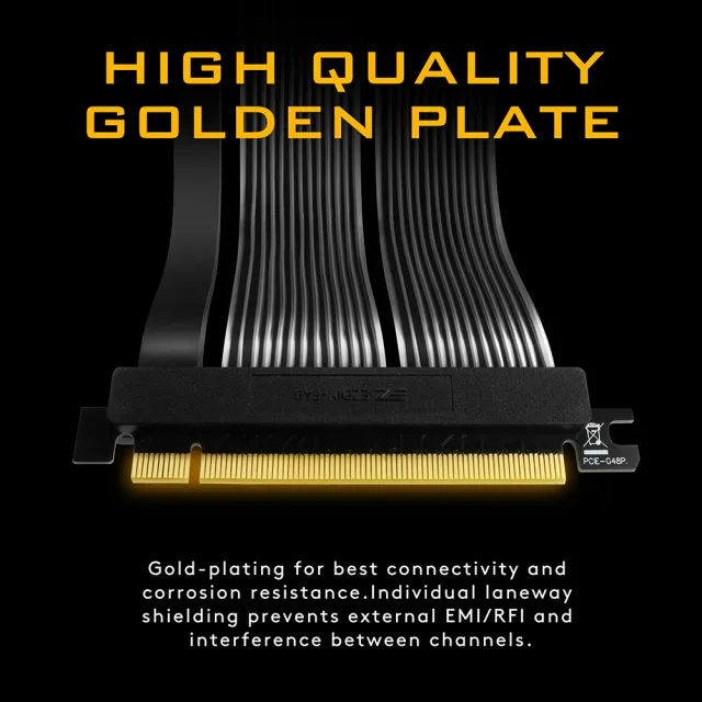 【EZDIY-FAB】新型PCIe4.0 16x VGA 顯示卡 延長排線 20cm 90度(顯卡延長排線)