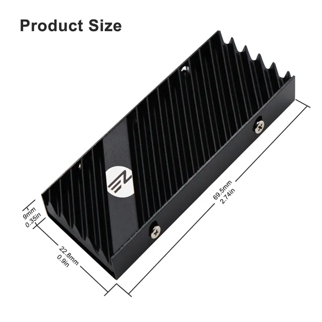 【EZDIY-FAB】M.2 2280 SSD散熱器 雙面散熱器 PS5用 高性能SSD散熱器-黑色/紅色/銀色(M.2散熱器)