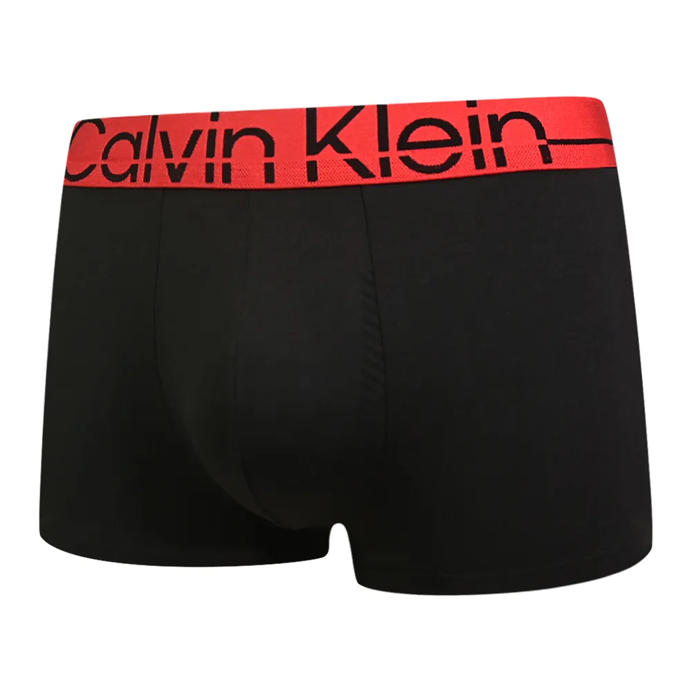 【Calvin Klein 凱文克萊】Pro Fit系列 紅黑色絲質貼身 平口/四角CK內褲(單件盒裝)