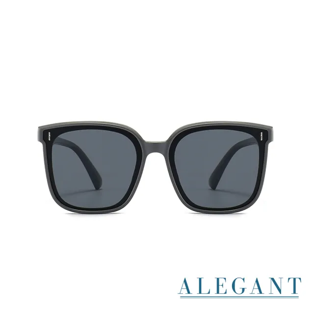 【ALEGANT】童樂時尚海豹灰兒童專用輕量矽膠彈性太陽眼鏡(UV400方框偏光墨鏡)