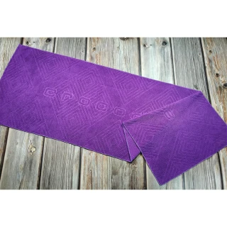 【Crocodile】超細纖維運動毛巾 紫色寬版