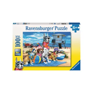 【德國Ravensburger】維寶拼圖 海灘狗狗 100片