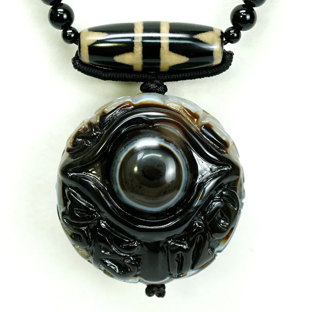 藏珠家】精品級51mm六字天眼+刻藥師咒天眼天珠項鍊- momo購物網- 好評