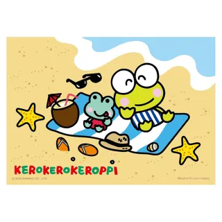 【HUNDRED PICTURES 百耘圖】Kerokerokeroppi 大眼蛙 海灘日光浴拼圖108片(三麗鷗)