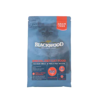 【BLACKWOOD 柏萊富】無穀全齡貓配方《雞肉+豌豆》6KG(貓飼料 貓乾糧)