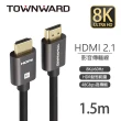 【TOWNWARD 大城科技】HDMI線 2.1版 1.5M 8K60Hz 編織線(8K 2.1版 電視 電腦 型號:UHD-8615)