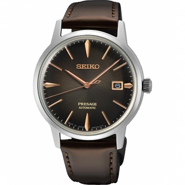 【SEIKO 精工】Presage 東京酒吧愛爾蘭調酒機械錶-咖啡/39.5mm(SRPJ17J1/4R35-05E0J)618 禮物