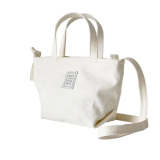 【EverSimple】Rubby 側背包 +6號收納內袋(白色 台灣製造 帆布 小包 斜背包 隨身包 手提包 文創 文青)