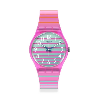 【SWATCH】ELECTRIFYING SUMMER 經典手錶/男錶/女錶/瑞士製造 SO28P105(34mm)