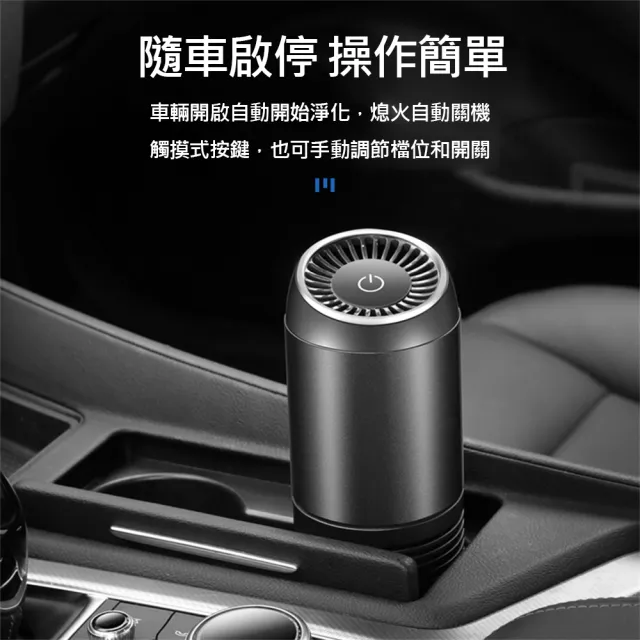 【JINPEI 錦沛】車用 室內負離空氣清淨機 HEPA 12等級(JA-02W)