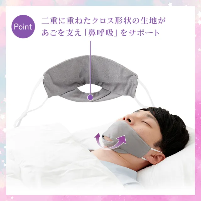 【Aimedia 艾美迪雅】鼻腔呼吸絲綢面罩-灰色